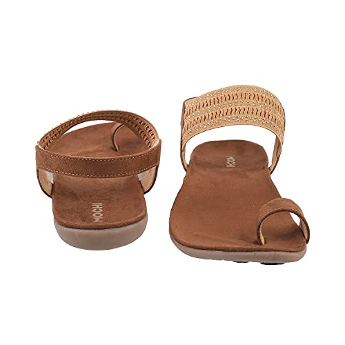 Mochi Women's Tan Fashion Sandals-6 UK (39 EU) (33-53)