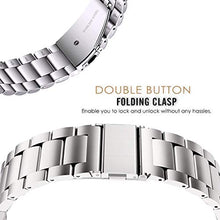 Load image into Gallery viewer, Acm Watch Strap Stainless Steel Metal 20mm Compatible with Skagen Connected SKT1104 Smartwatch Belt Luxury Band Metallic Silver
