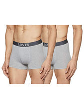 Load image into Gallery viewer, Levi&#39;s Men&#39;s Cotton Trunks (Pack of 2) (#018-TRUNK_Lt Grey_XL_Lt. Grey Melange,Lt. Grey Melange_XL)
