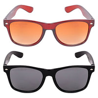 Criba Gradient Oversized Unisex Sunglasses - (kc bn+kc black glas_CRLK|40|Black Color Lens)