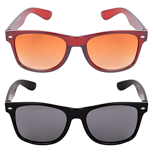 Criba Gradient Oversized Unisex Sunglasses - (kc bn+kc black glas_CRLK|40|Black Color Lens)