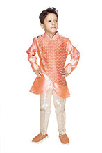 Load image into Gallery viewer, NEW GEN BOYS FULL SLEEVE UP ORANGE JACKET KURTA &amp; PAIJAMA PANT 9-10 YEARS
