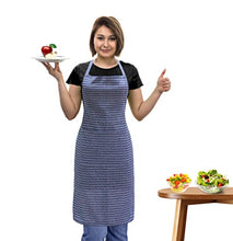 Load image into Gallery viewer, Oasis Home Collection Cotton YD Free Size Apron with Big Center Pocket - Blue
