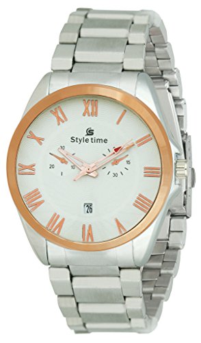 Style Time White Stainless Steel Men's Watch -ST-269