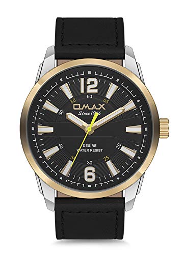 OMAX Analog Black Dial Mens Watch with Black Strap - GX29T22I