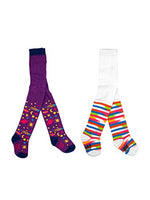 Mee Mee Baby-Girl's Cotton SocksMee Mee Baby Girl's Knee High Fancy Designer Soft Cotton Socks| Baby Girl Long Socks with Colourful Prints| Girls Stocking (Pack of 2)