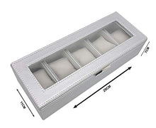 Load image into Gallery viewer, House Of Sensation Watch Storage Box Display Case Organizer with 5 Slots Leather Finish
