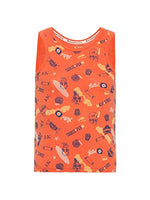 Jockey Boys' Regular Fit Vest (CB01_Ember Glow Printed_9-10 Years) Orange