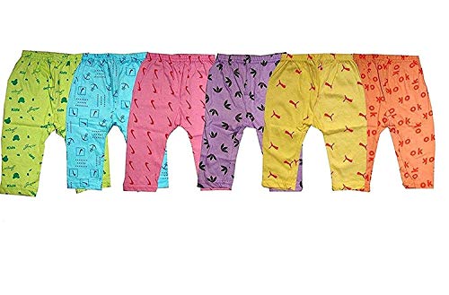 Devil Kids | Baby Girl's, 100% Cotton Kids Hosiery Pyjama Pack of 6 (Multi-Color, 0-3 Months)