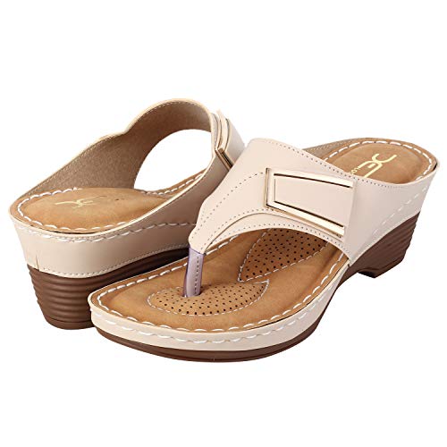 Ladies cheap cream wedges