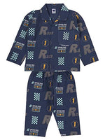 Teddy Boy's & Girl's Cotton Printed Shirt and Pyjama Set Pack of 1 (TEDDY-BFNS-NSUIT-2912-14_Navy_3-6 Months (35 cm))