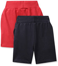 Load image into Gallery viewer, Cloth Theory Boy&#39;s Regular Shorts (CTSH_029_Navy+RED_11-12 Years)

