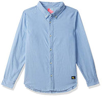 Cherry Crumble Unisex's Plain Regular fit Shirt (WS-SHRT-2532_Blue 2-3 Years)