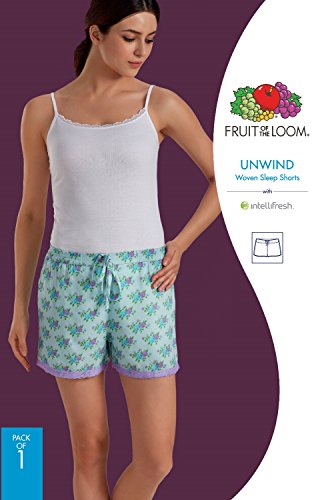 Fruit of the Loom Soft Cotton Woven Sleep Shorts for Women