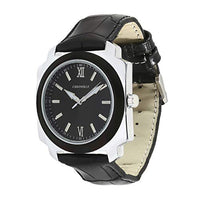Chronikle Designer Men's Wrist Watch (Dial Color:Black | Band Color: Black, Leather Strap)