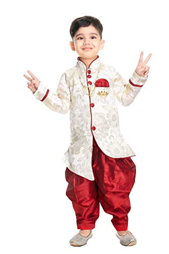 NEW GEN Boys Kurta Pajama Set (Red_2-3 Years)