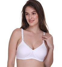 Load image into Gallery viewer, SONA Women&#39;s Cotton Breastfeeding Nursing Maternity Non Padded Bra (White_42C) Pack of 1
