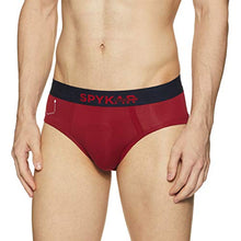 Load image into Gallery viewer, UnderJeans by Spykar Men&#39;s Solid Brief (UJ-MBR-PBS007_Maroon_Small)
