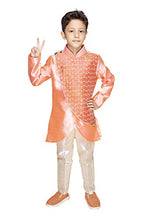 Load image into Gallery viewer, NEW GEN BOYS FULL SLEEVE UP ORANGE JACKET KURTA &amp; PAIJAMA PANT 9-10 YEARS
