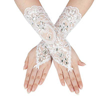 PALAY Lace Gloves Fingerless Gloves Wrist Length Prom Party Driving Wedding Mother's Day Gifts