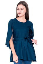 Load image into Gallery viewer, GOD BLESS Women&#39;s Frock Style Top (GBK1182_M_Blue_Medium)
