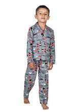 Load image into Gallery viewer, Urban Flu Kids Boys &amp; Girls Cotton Printed Night Suit || Shirt with Pajama || Pack of 1 || (3 Years to 9 Years) Grey
