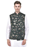 SG LEMAN Ethnic Wear Waistcoat For Men (NJ-218-B.GREEN-36)