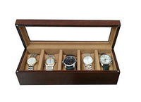 SLK Wood Products Watch Box (Walnut, 5 Watches)