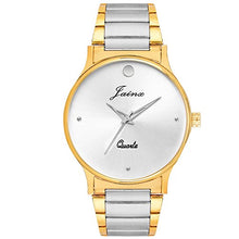 Load image into Gallery viewer, JAINX Analogue Men &amp; Women&#39;s Watch (Silver Dial Golden Silver Colored Strap) (Pack of 2)
