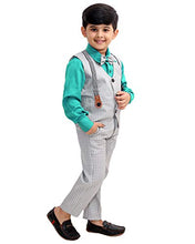 Load image into Gallery viewer, FOURFOLDS Boy&#39;s 3-Piece Suit Green
