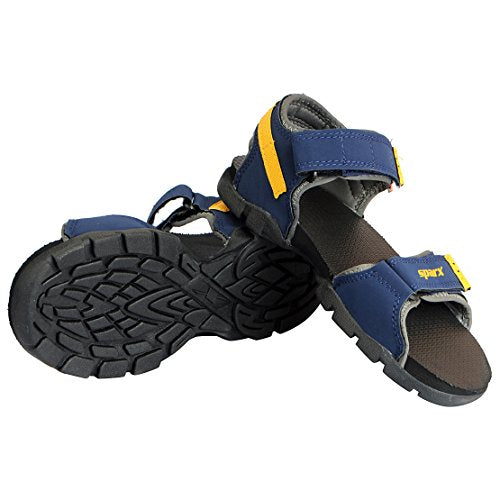 Sparx Men's Navy Blue Yellow Sport Sandal (SS-109) : Amazon.in: Fashion