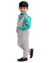 Load image into Gallery viewer, FOURFOLDS Boy&#39;s 3-Piece Suit Green
