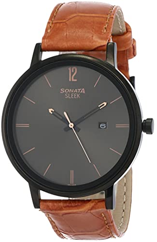 Sonata Sleek 2.0 Analog Black Dial Men's Watch NM7131NL02/NN7131NL02