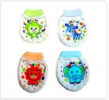 Load image into Gallery viewer, Honey Enterprise Cotton Baby Mittens for Boys and Girls (Multicolour, 0-6 Month) -Pack of 4 Pieces
