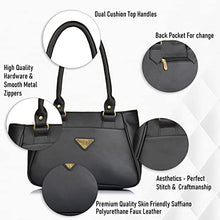 Load image into Gallery viewer, Fostelo Handbag For Women And Girls | Ladies Purse Faux Leather Satchel Bag | Woman Gifts | Wedding Gifts For Women | Women 2 Compartments Bag | Travel Purse Hobo Bag | 5 Pockets Shoulder Bag
