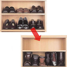 Load image into Gallery viewer, Generic 1 Pair Household Portable Closet Storage Shoes Rack Holder Organizer Space Saver Coffee Color Shoe Rack
