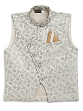 Load image into Gallery viewer, AJ Dezines Kids Ethnic Wear Beige Grey Waistcoat For Boys
