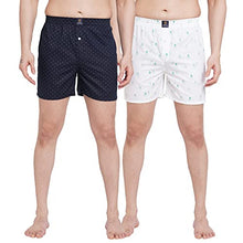 Load image into Gallery viewer, Urban Scottish Men&#39;s Cotton Boxer (Pack of 2) (USBX1918-S_Black and White 1_S)
