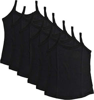 Khwahish Premium Camisoles for Girls | Black Color Slips for Girl | Combo Pack of 3, 6 and 12 Pices Kids Slip