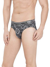 Load image into Gallery viewer, Jockey Briefs for Men with Exposed Waistband US69_Black Jaspe Printed_S
