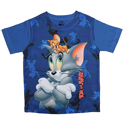 Tom & Jerry by Wear Your Mind Boy's Animal Print Regular T-Shirt (WBTJBT0014.10_Royal Blue1 2-3Y)