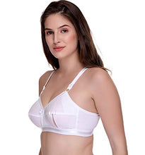 Load image into Gallery viewer, Sona Women&#39;s Spandex And Cotton Non-Padded Wire Free Full Coverage Bra White
