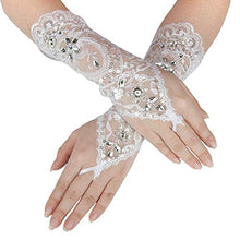 Load image into Gallery viewer, PALAY Lace Gloves Fingerless Gloves Wrist Length Prom Party Driving Wedding Mother&#39;s Day Gifts

