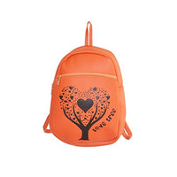 JG Shoppe Backpack PU Fabric Casual Shoulder Bag for Women & Girls.(Orange)