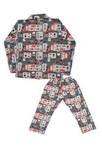 Load image into Gallery viewer, Urban Flu Boy&#39;s and Girl&#39;s Cotton Cartoon Print Night Suit Pack Of 1 Top, 1 Bottom (N2059-70_3_3-4Y_Dark Grey_3 Years-4 Years)
