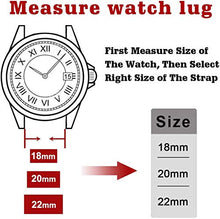 Load image into Gallery viewer, EwatchAccessories 22mm Lovender Genuine Leather Watch Band Strap with Silver Stainless Steel Buckle for Men and Women

