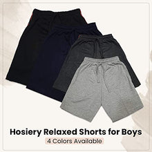 Load image into Gallery viewer, PUPPETNX Hosiery Relaxed Shorts for Boys (14-15 Years, Black)
