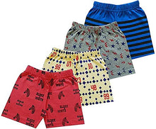 Load image into Gallery viewer, SAFESHOP - (Pack of 4 Shorts) Regular Printed Shorts for Your Little One (Unisex) Multi-Coloured Shorts - Print/Colour May Vary - 3 Months to 8 Years Latest Model 138
