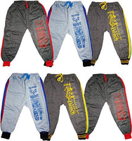 KIFAYATI BAZAR Boys' & Girls' Regular Fit Trackpants (Pack of 6) (Grey Tatoo Lower_Multicolored_4-5 Years)