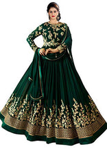 Load image into Gallery viewer, Fashion Basket Women&#39;s Georgette Anarkali Semi Stitched Green Salwar suit (F1196_Green_Free Size)
